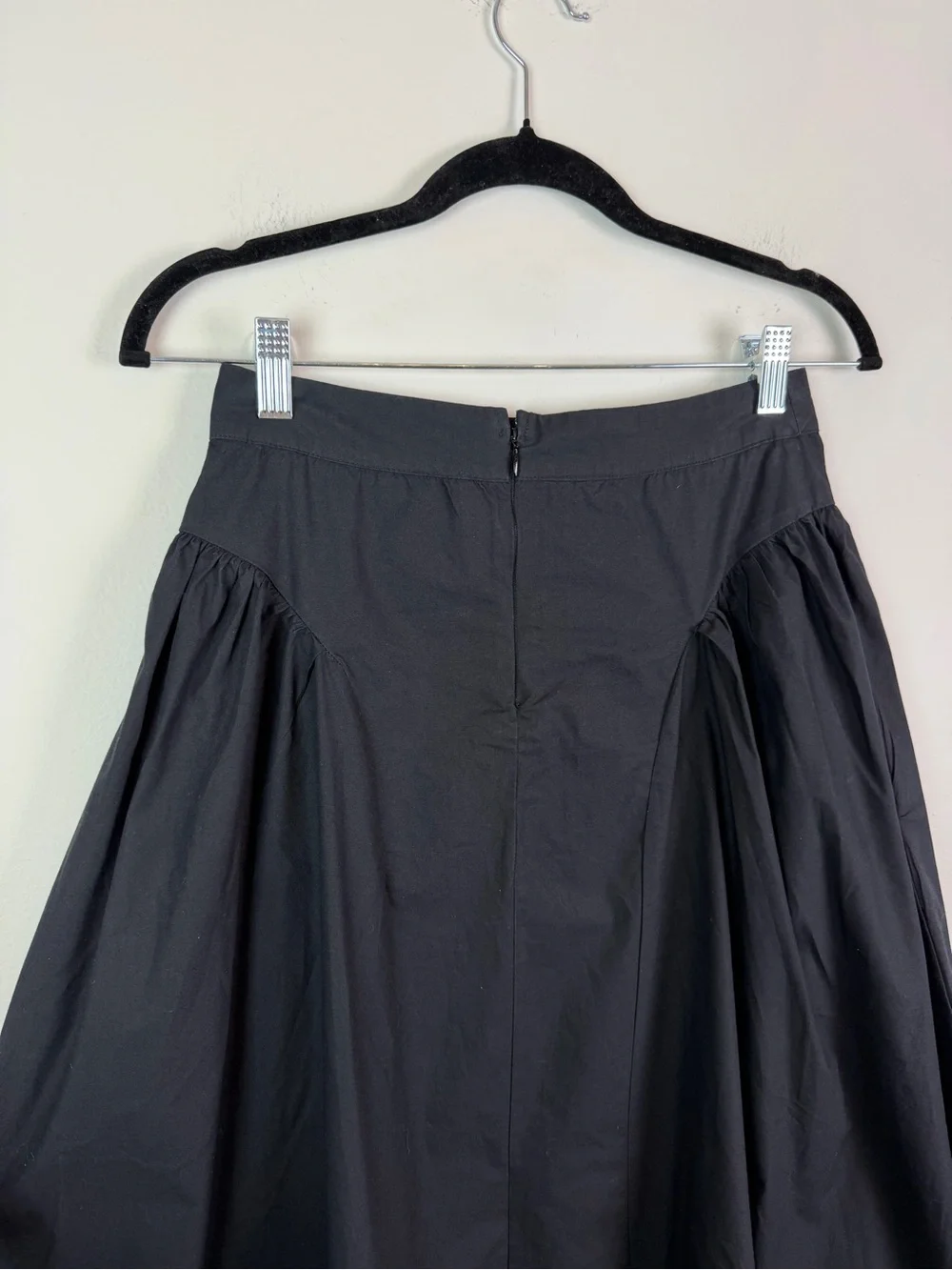 Free People Katia Maxi Skirt in Black Cotton Poplin Size 0
